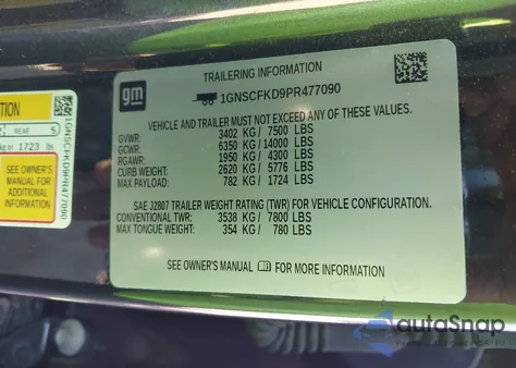 2023 Chevrolet Suburban 2Wd Premier from USA, damaged, VIN 1GNSCFKD9PR477090